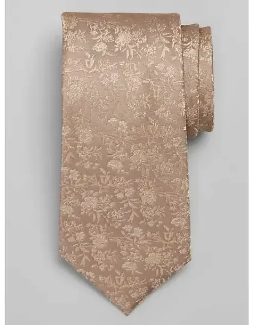 Ashmore Floral Tie With Intricately Woven Pattern, Smooth Silk-blend Fabric