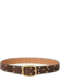 Rounded Suede Belt
