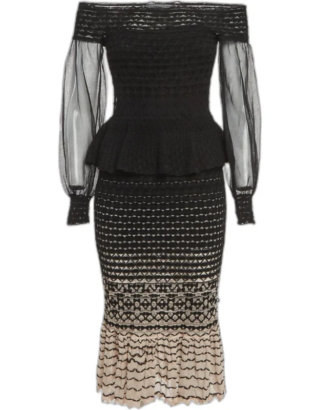 Off Shoulder Midi Dress