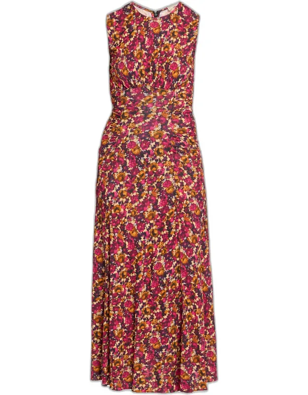 Printed Sleeveless Maxi Dress