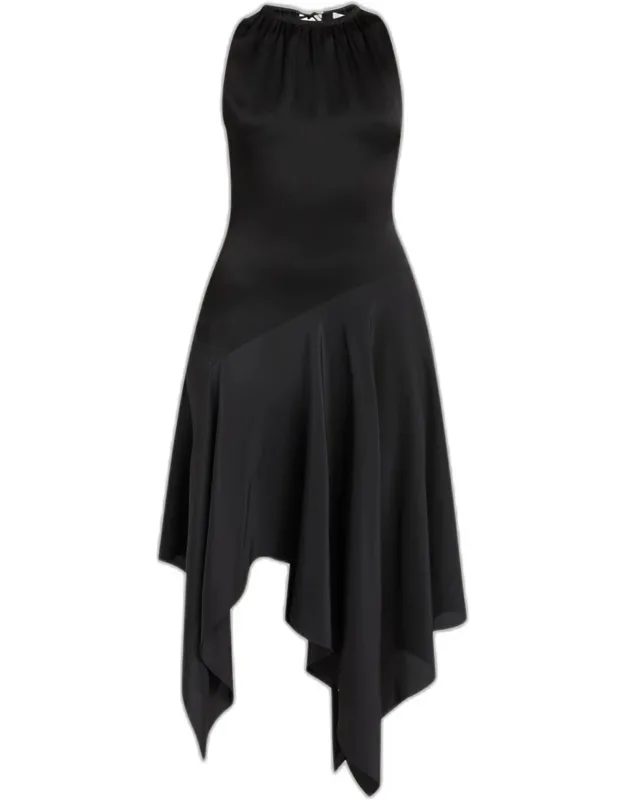 Flowy Handkerchief Midi Dress