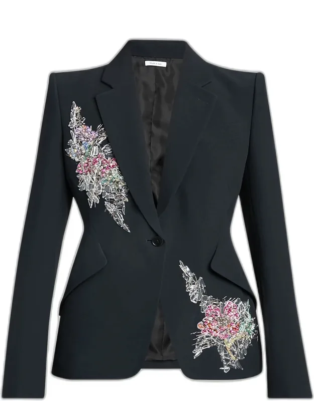 Crystal Embroidered Blazer