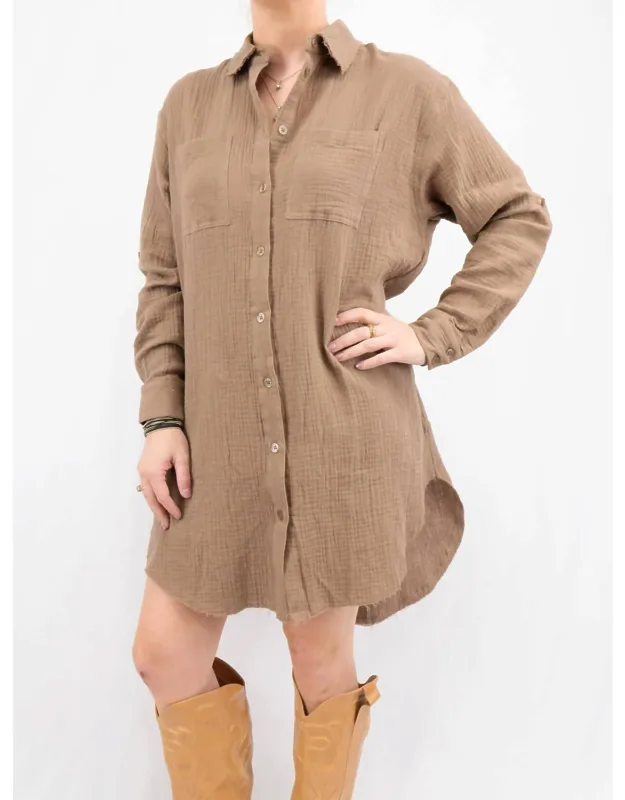Not Your Bf's Sleeve Mini Dress In Pattern