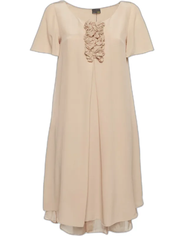 Silk Frilled Short Dress