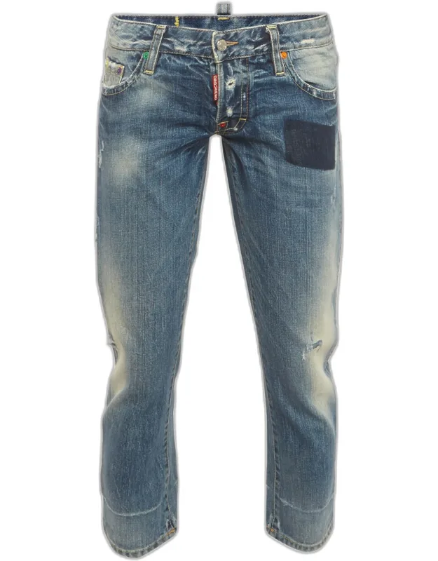 Dsquared2 Distressed Jeans Slim Fit Mid Rise