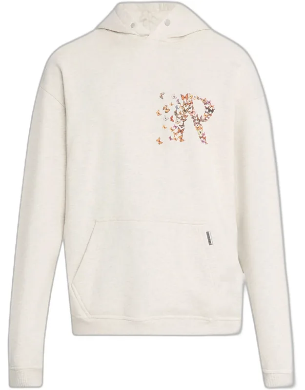 Butterfly Initial Cotton Hoodie