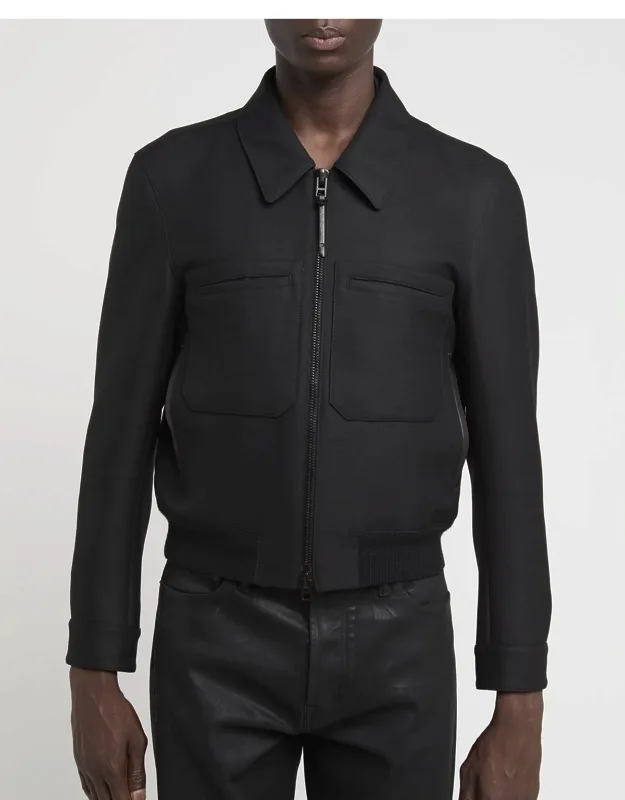 Lacquered Wool Battle Jacket