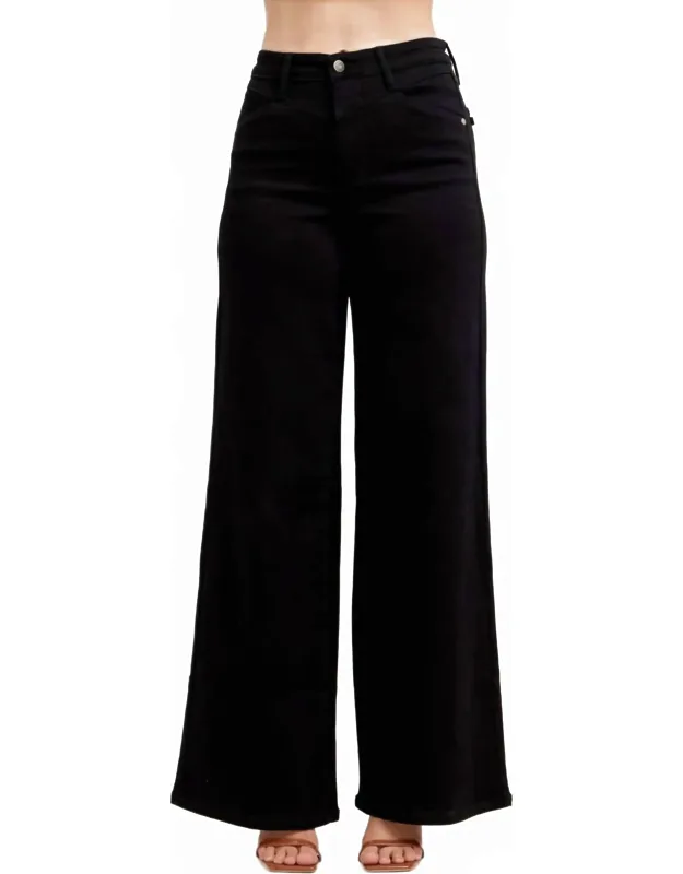 High Rise Retro Wide Leg Jeans