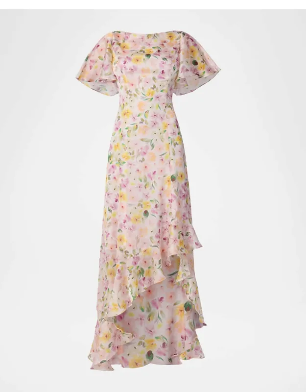 Floral-print Chiffon Maxi Dress