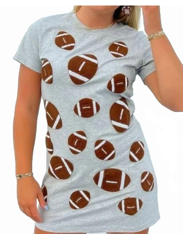 Terry Football Patch T-shirt Dress