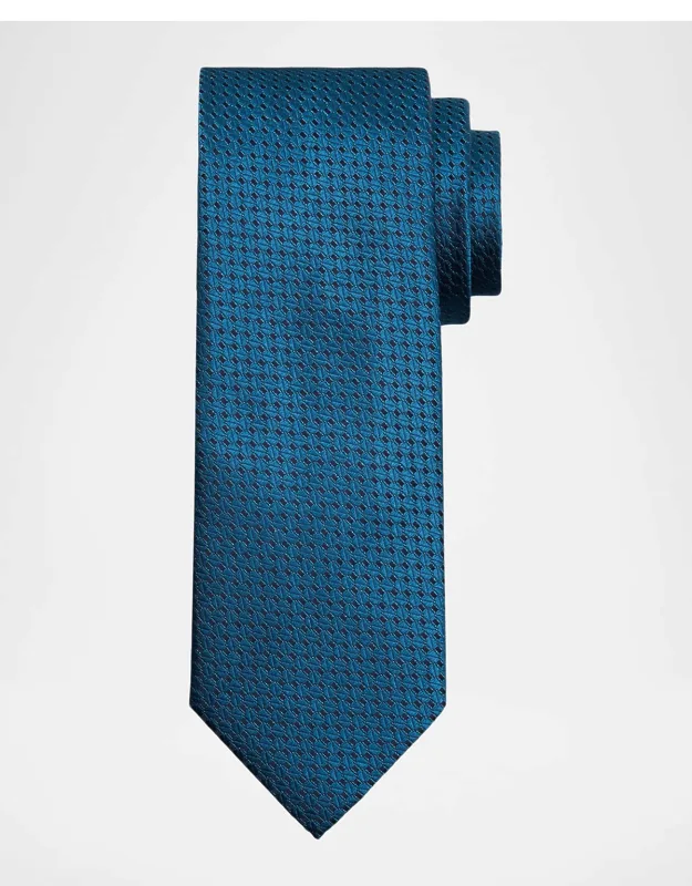Geometric Silk Jacquard Tie