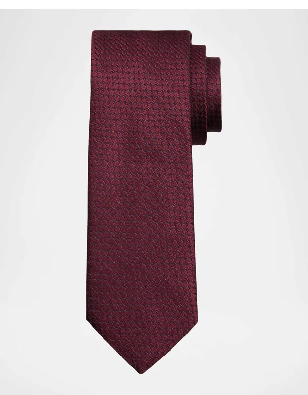 Geometric Silk Jacquard Tie