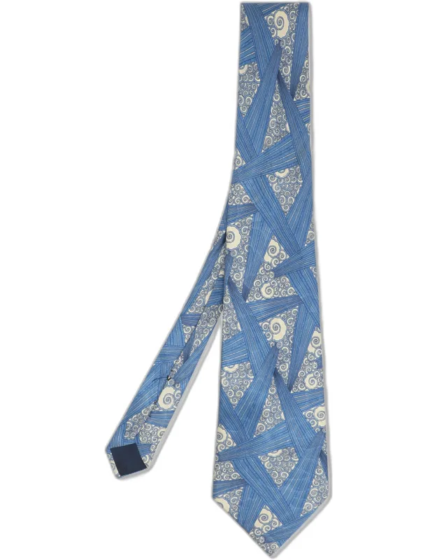 Abstract Print Silk Tie