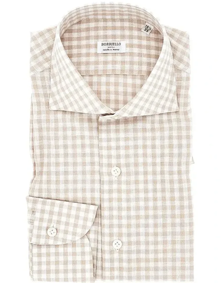 Check Cotton And Linen Shirt