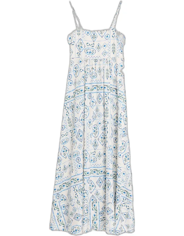 Abstract Jersey Maxi Dress