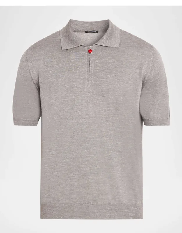 Silk, Cashmere, And Linen Quarter-zip Polo Shirt