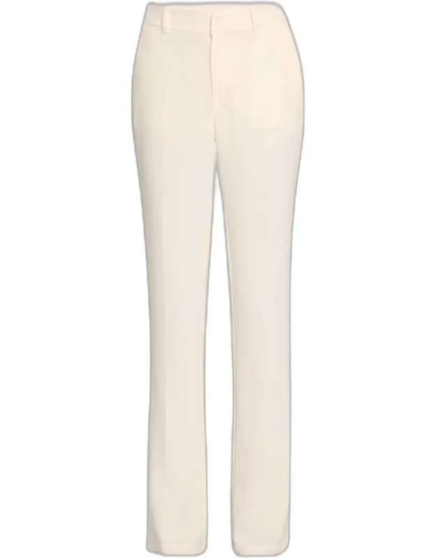 Slim Straight-leg Crepe Pants