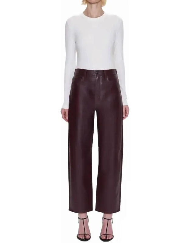 High Rise Bowed Straight Pants