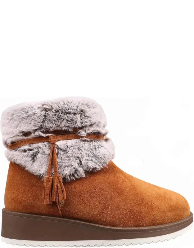 Bailee Suede Zip-up Wedge Boots