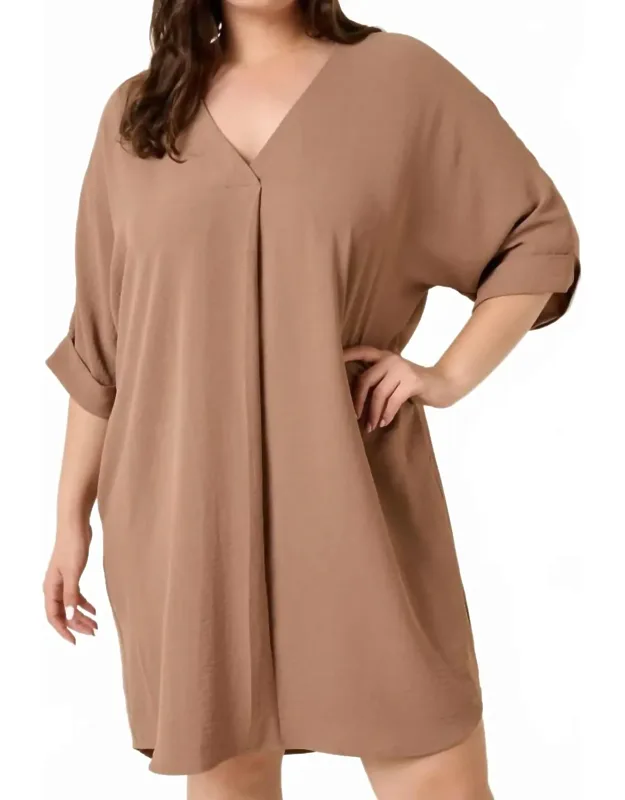 Airflow Dolman Sleeve Shift Mini Dress