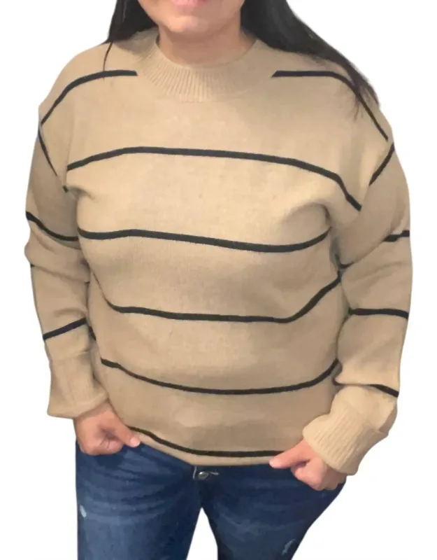 Latte Lines Sweater Pullover