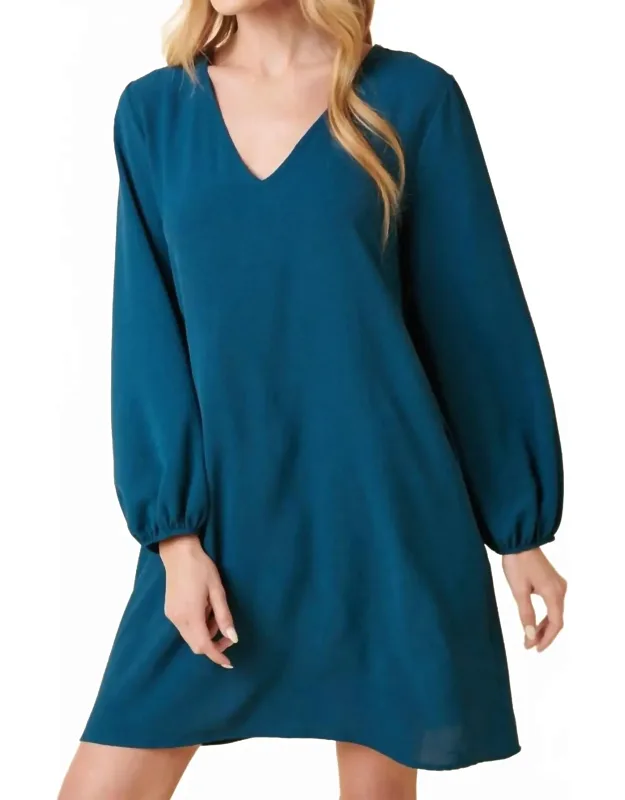 Balloon Long Sleeve Mini Dress