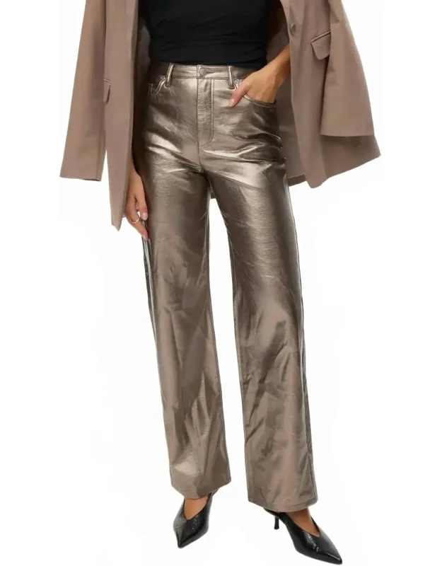 Coated Wide-leg Jeans