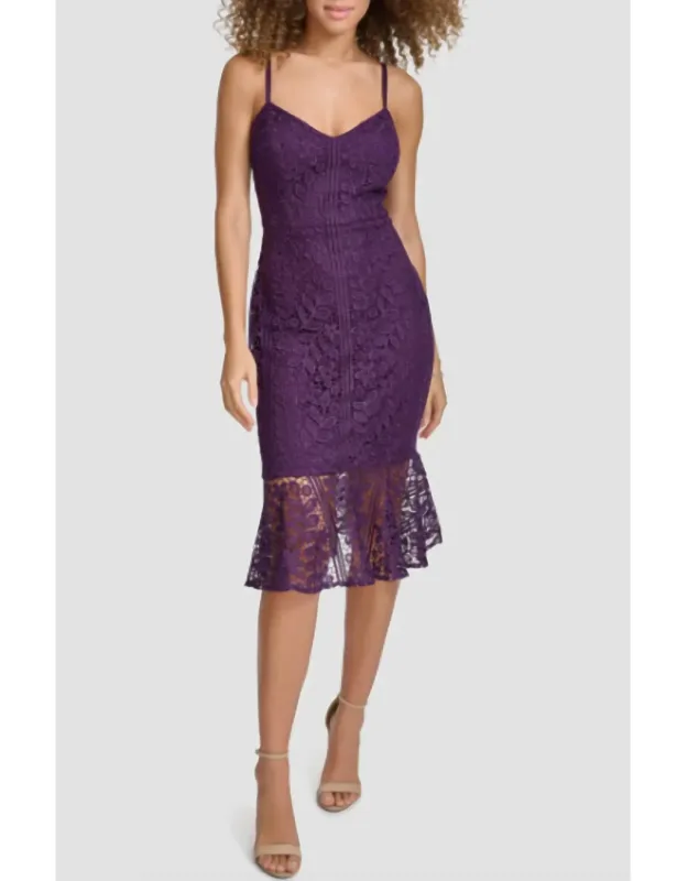 Floral Lace Midi Dress