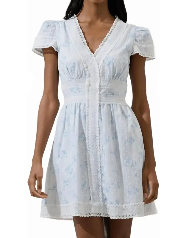 Floral Lace Mini Dress