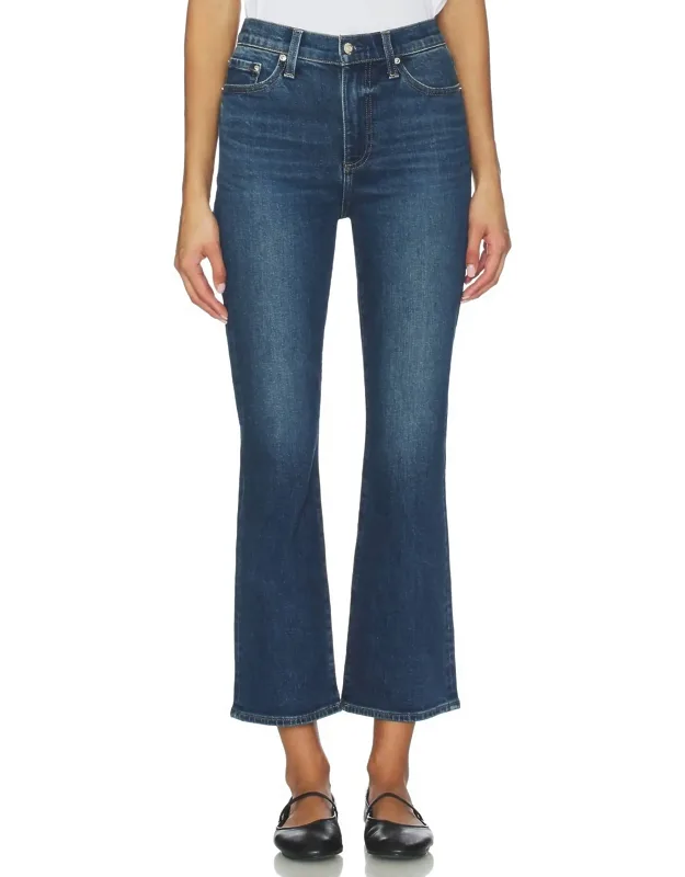 Lennon High Rise Crop Boot Jean With Flattering Bootcut Leg And Dark Wash