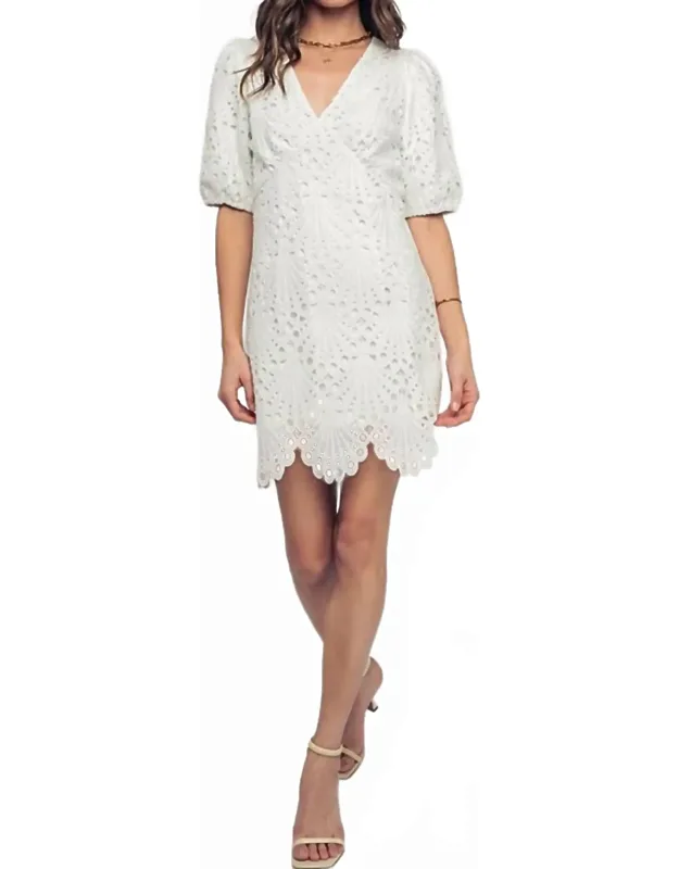 Scalloped Lace Mini Dress