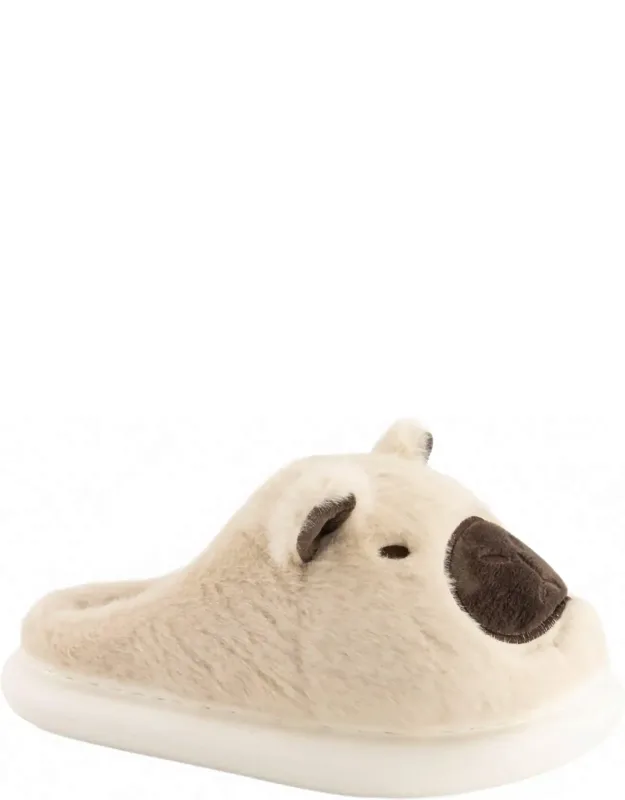 Cozy Animal Slippers With Plush Faux Fur