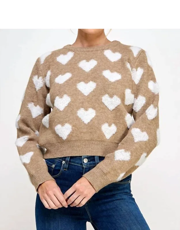 Sweetheart Texture Pullover Sweater