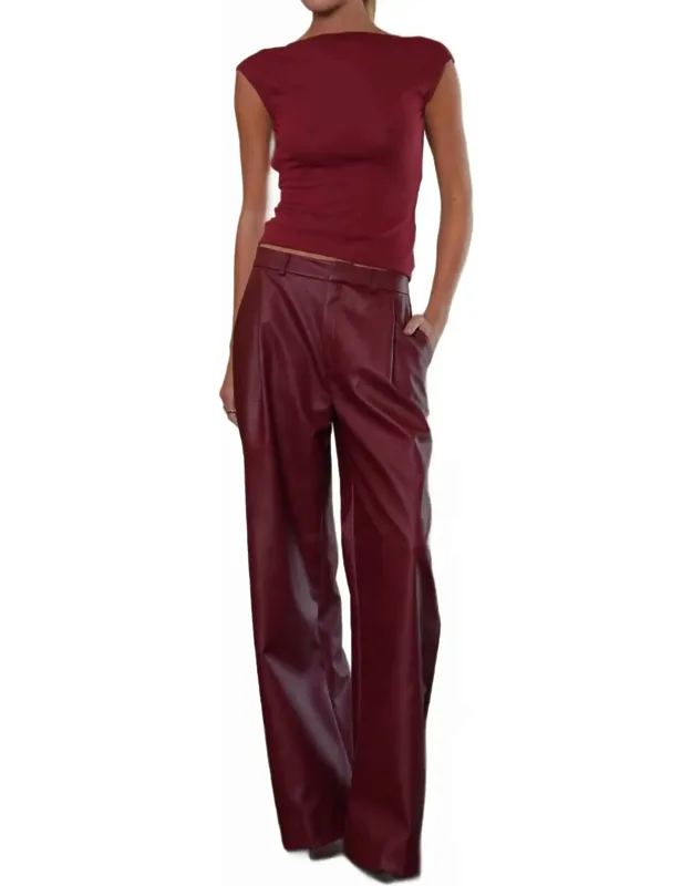 Faux Leather Pants