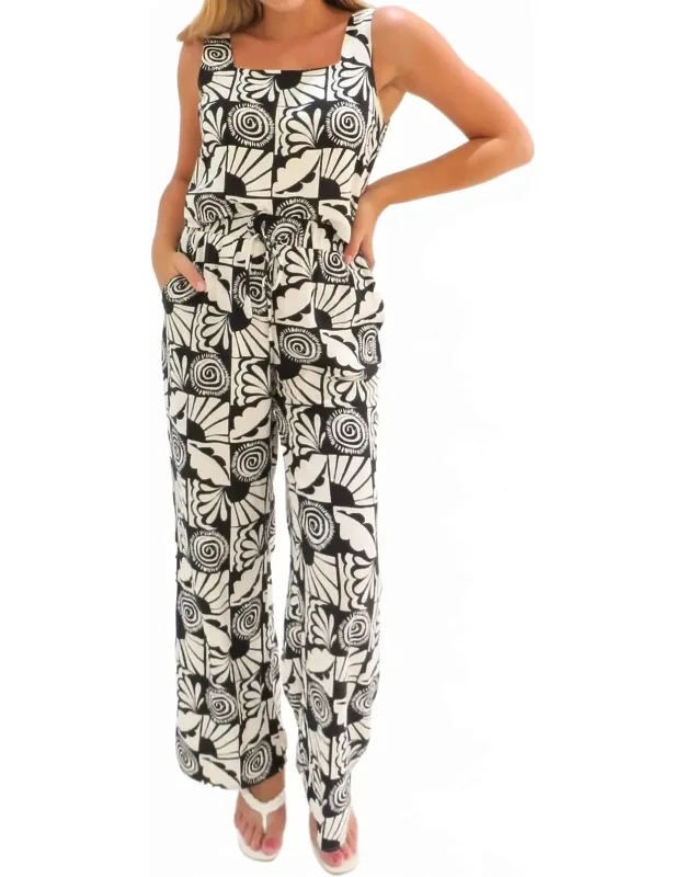 Cabana Casual Print Wide Leg Pants