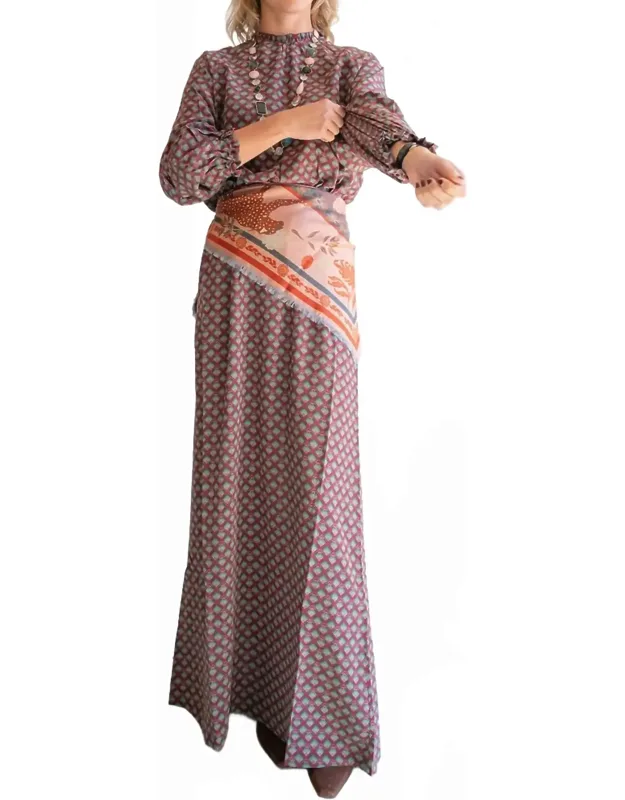 Trapezio Long Silk Dress