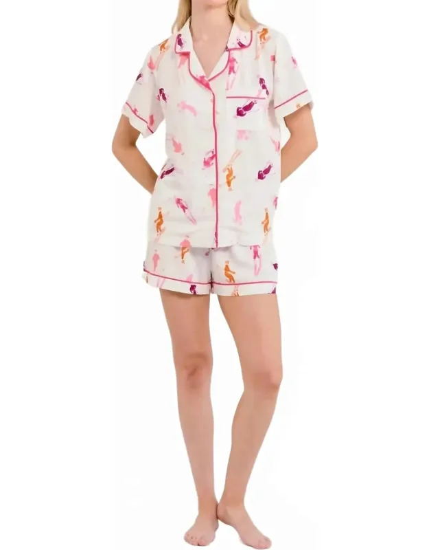 Bluebird Day Pajama Set In Ski Print