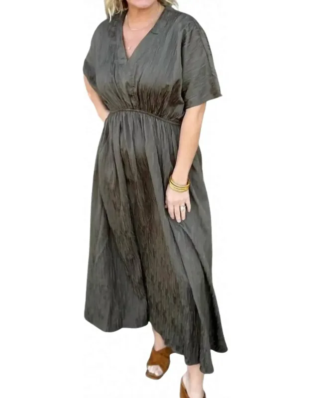 Short Sleeve Batwing Dress
