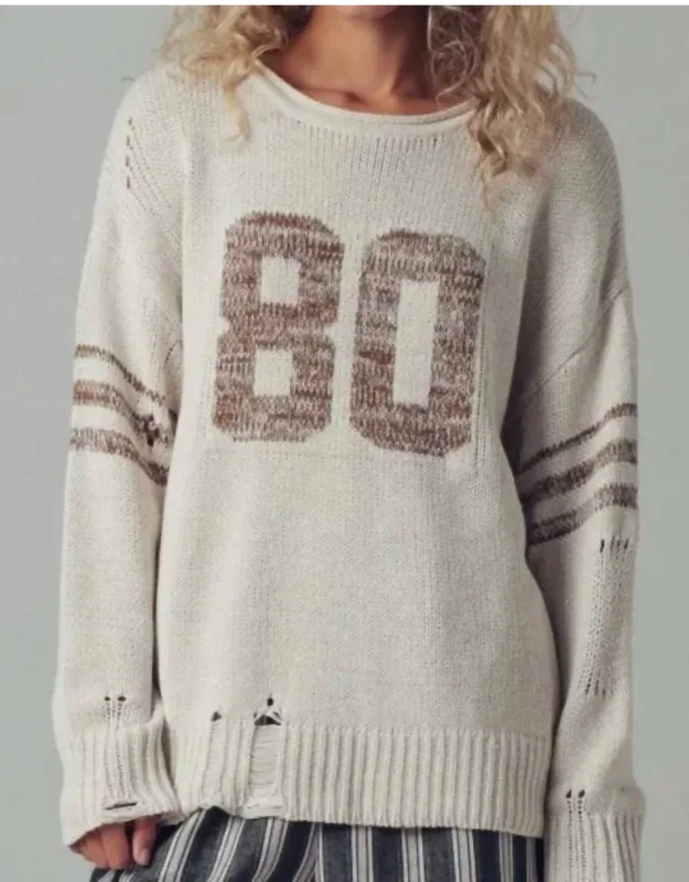 Distressed Knit Pullover Sweater