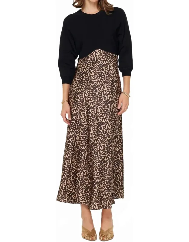 Mixed Media Midi Dress