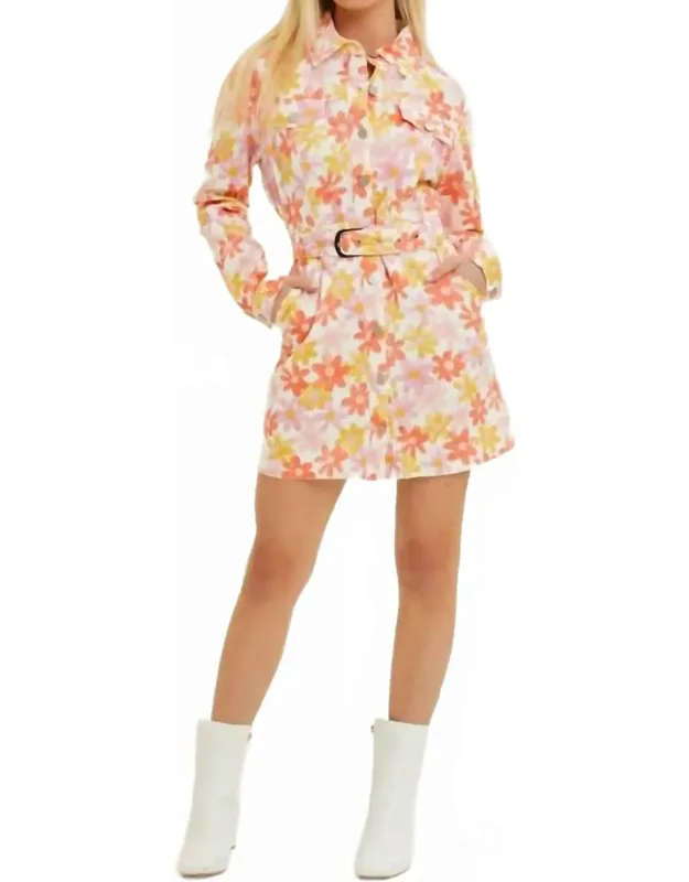 Watercolor Daisies Dress