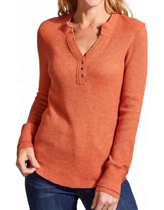 Soft Washed Thermal Henley Top