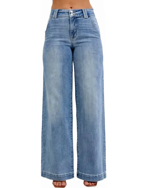 High Waist Wide Leg Trousers