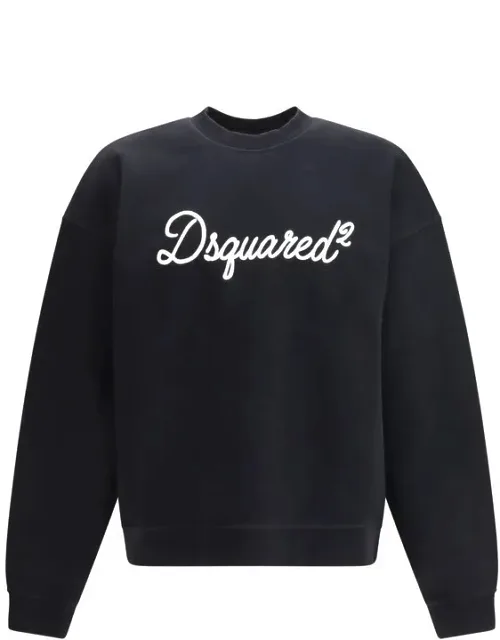 Dsquared² Cotton Sweatshirt With Contrasting Logo, Relaxed Fit