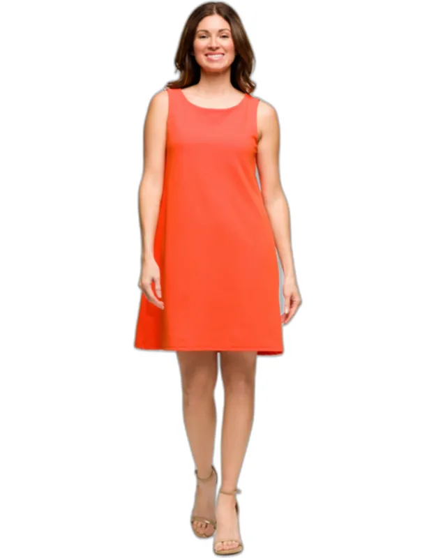 Round Neck Sleeveless A-line Mini Shift Dress