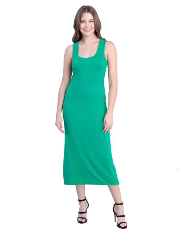 Scoop Neck Sleeveless Tank Maxi Dress