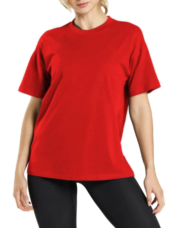 Loose Fitting Short Sleeve Crew Neck Tee (up To 5xl)