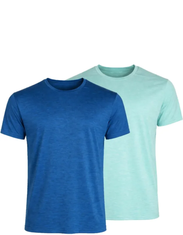 Kick Start Gear Short Sleeve Moisture-wicking Quick Dry Performance Crew Neck Tees - 2 Pack