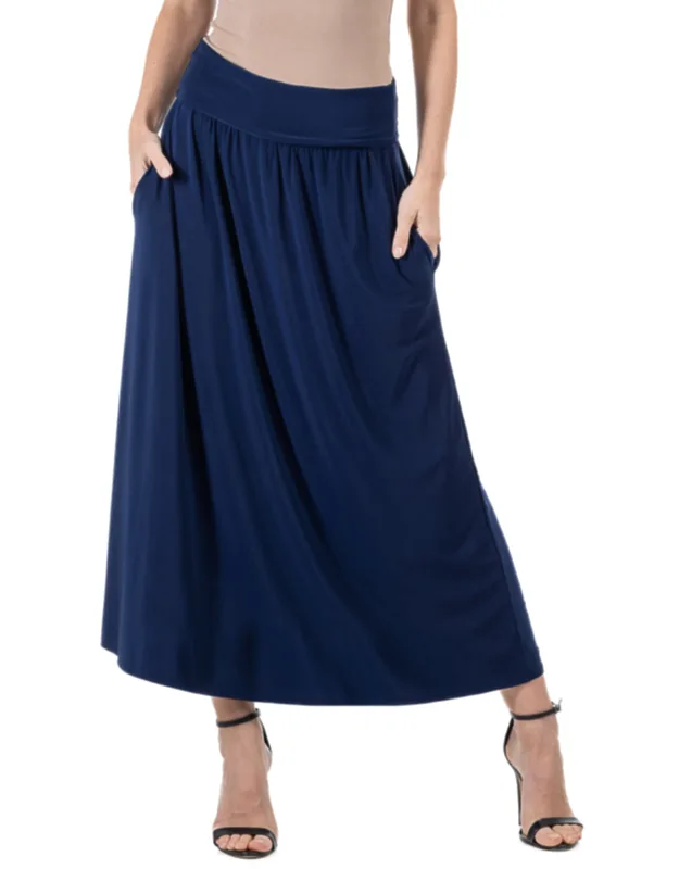 Pocket Foldover Maxi Skirt