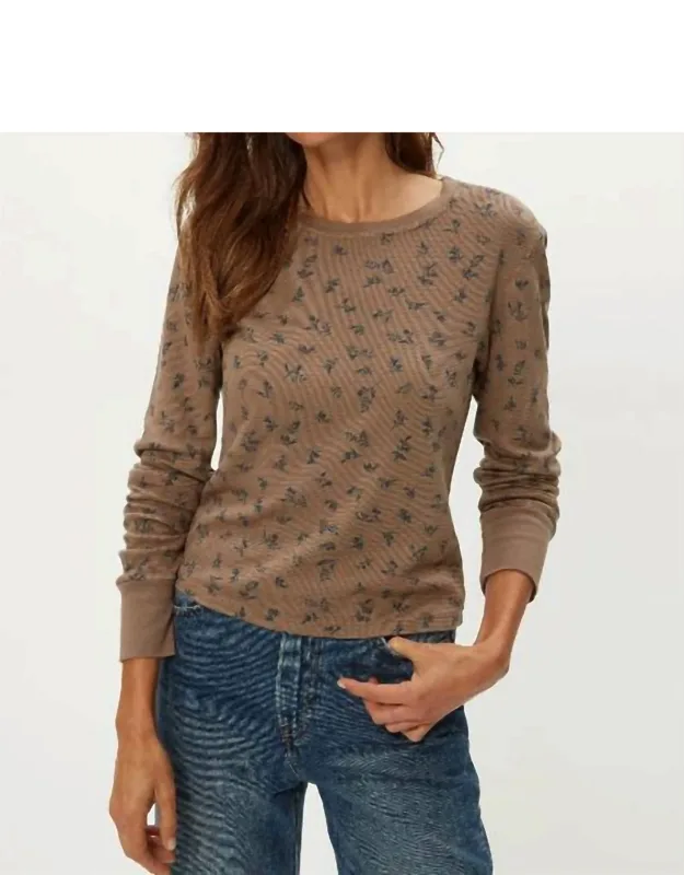 Floral Thermal Crew Tee